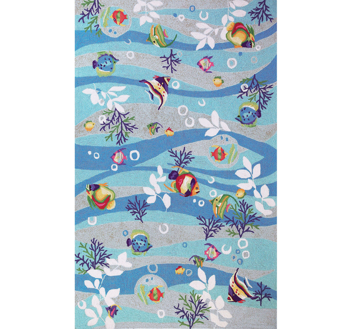 2' X 4' Blue Hand Tufted Area Rug