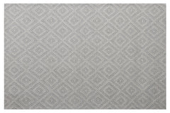 5' x 8' Gray and Ivory Geometric Hand Woven Non Skid Area Rug