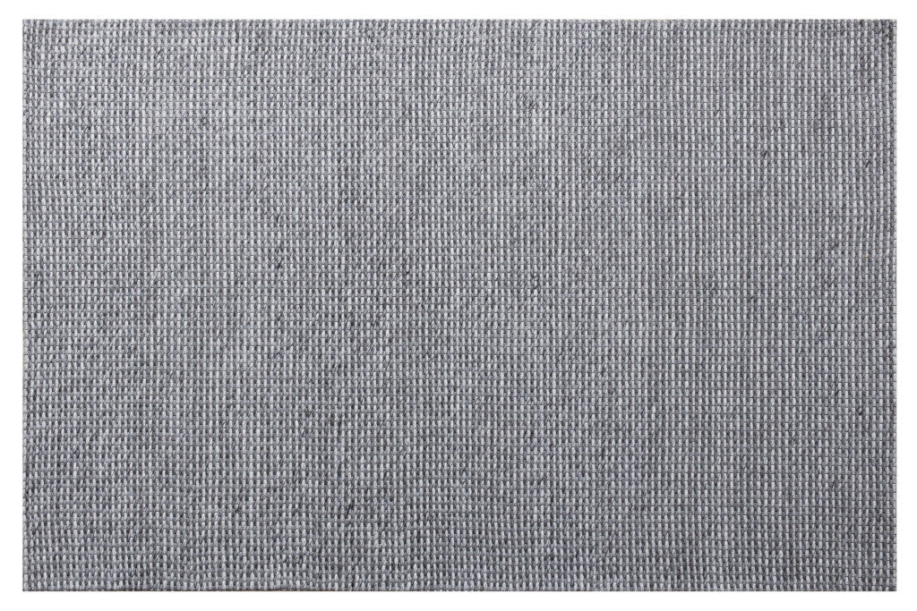 5' x 8' Gray Wool Striped Hand Woven Area Rug
