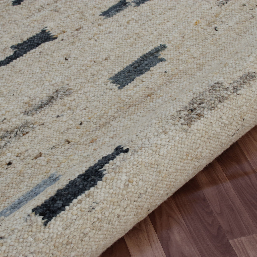 5' x 8' Blue and Gray Abstract Hand Woven Area Rug