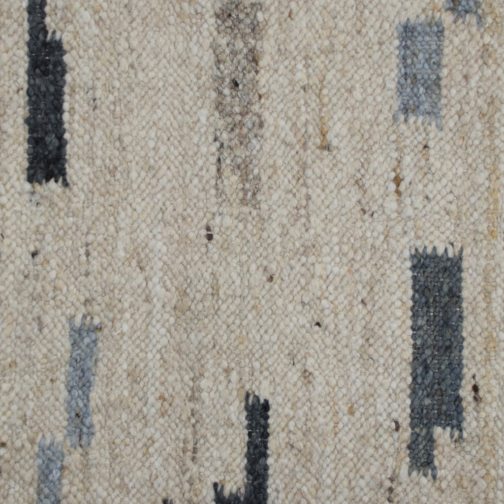 5' x 8' Blue and Gray Abstract Hand Woven Area Rug
