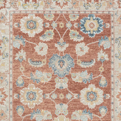 4' x 6' Red and Ivory Oriental Power Loom Area Rug