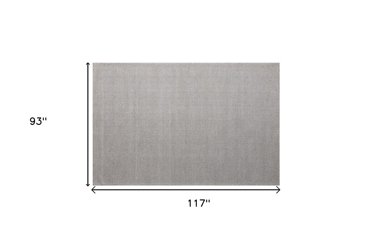 8' x 10' Beige Hand Woven Non Skid Area Rug