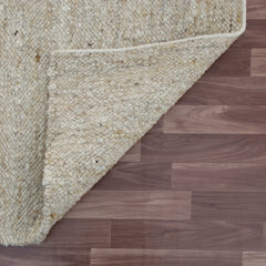 9' x 12' Beige and White Hand Woven Area Rug