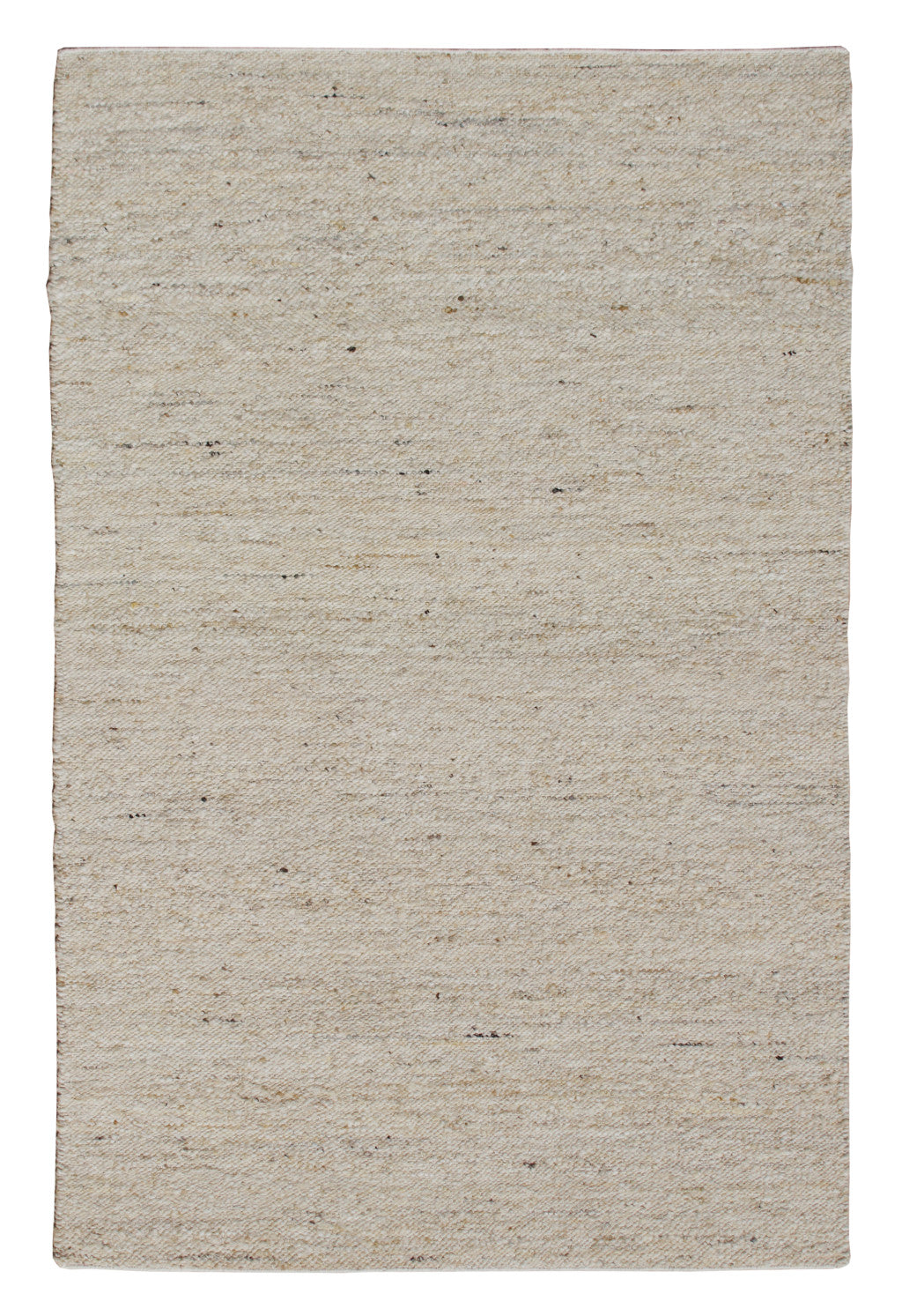 9' x 12' Beige and White Hand Woven Area Rug