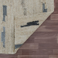 8' x 10' Blue and Gray Abstract Hand Woven Area Rug