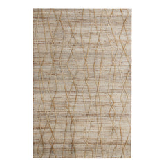 9' x 12' Brown and Ivory Abstract Hand Woven Non Skid Area Rug
