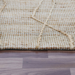 9' x 12' Brown and Ivory Abstract Hand Woven Non Skid Area Rug