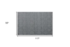 8' x 10' Gray and Ivory Geometric Hand Woven Non Skid Area Rug