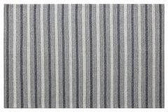 8' x 10' Gray and Ivory Striped Hand Woven Non Skid Area Rug