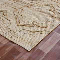 9' x 12' Brown and Ivory Trellis Hand Woven Non Skid Area Rug