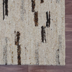 9' x 12' Brown and Black Abstract Hand Woven Area Rug