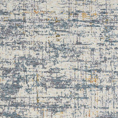 2' x 3' Blue and Ivory Abstract Area Rug
