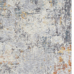 2' x 3' Gray and Ivory Abstract Area Rug