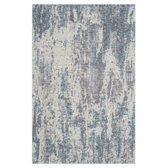 8' x 10' Gray and Ivory Abstract Area Rug