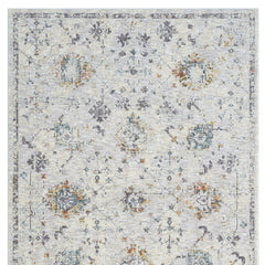 10' x 14' Ivory and Blue Floral Area Rug