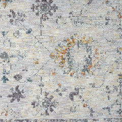 10' x 14' Ivory and Blue Floral Area Rug