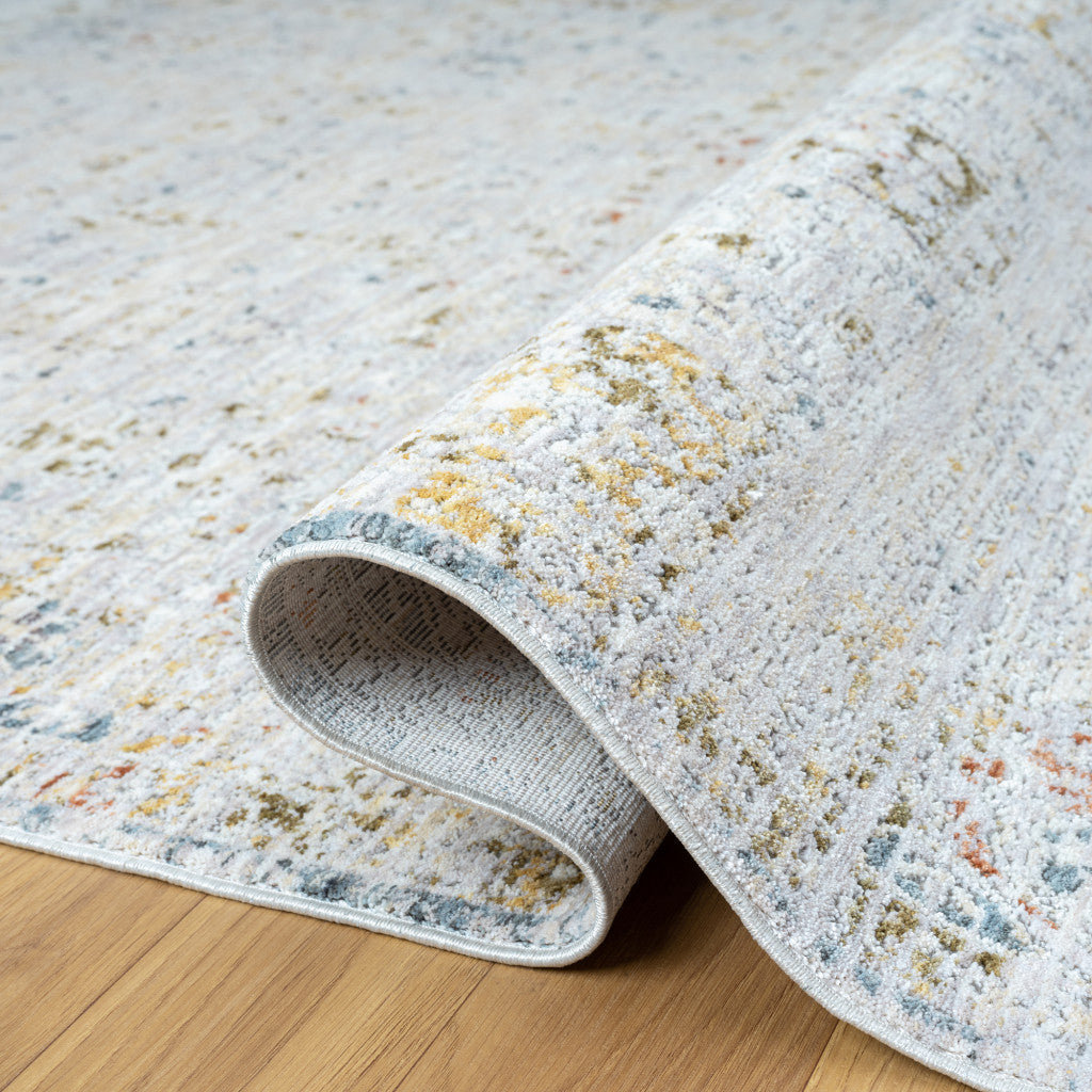 10' x 14' Ivory and Blue Floral Area Rug