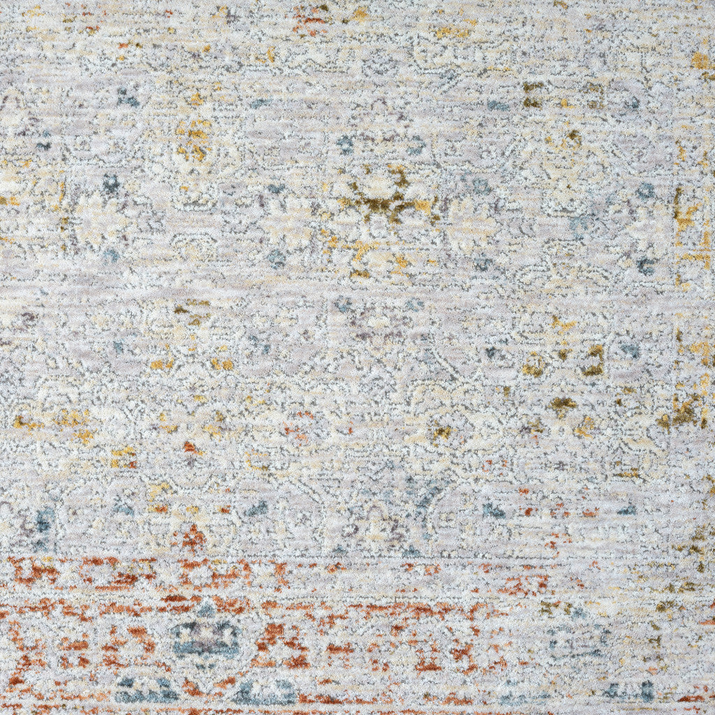 10' x 14' Ivory and Blue Floral Area Rug