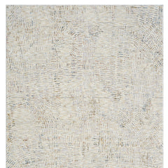 2' x 3' Ivory and Gray Abstract Area Rug
