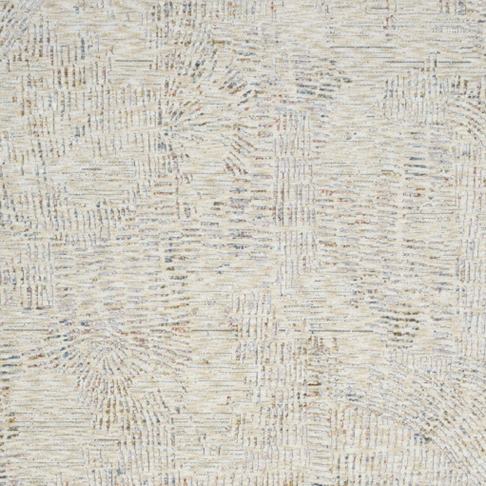 2' x 3' Ivory and Gray Abstract Area Rug