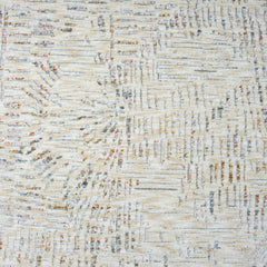 2' x 3' Ivory and Gray Abstract Area Rug