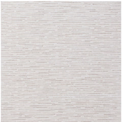 8' x 10' Beige and Ivory Wool Striped Hand Tufted Area Rug