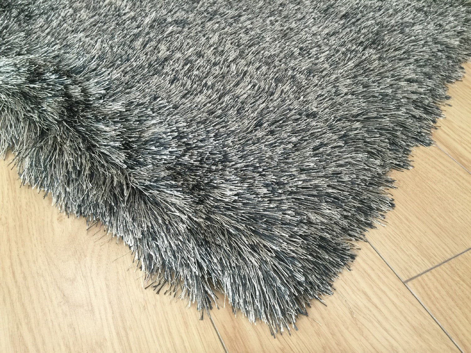 8' x 11' Gray Shag Hand Tufted Area Rug