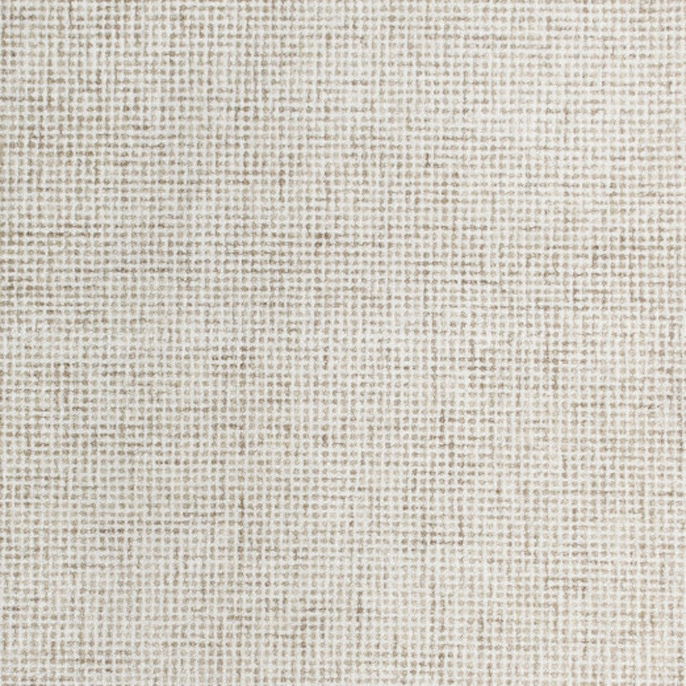5' x 7' Beige and Ivory Wool Checkered Hand Tufted Area Rug