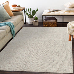 9' x 12' Beige and Brown Wool Abstract Hand Tufted Area Rug
