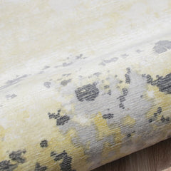 9' x 12' Gray and Yellow Abstract Hand Loomed Area Rug