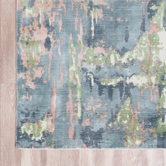 6' x 9' Gray and Yellow Abstract Hand Loomed Area Rug