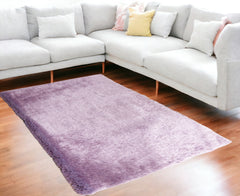 5' x 7' Lavender Shag Hand Tufted Area Rug