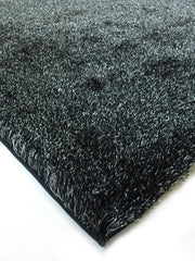 8' x 11' Black Shag Hand Tufted Area Rug