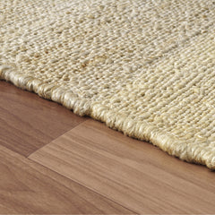 9' x 12' Natural and Ivory Abstract Hand Woven Area Rug