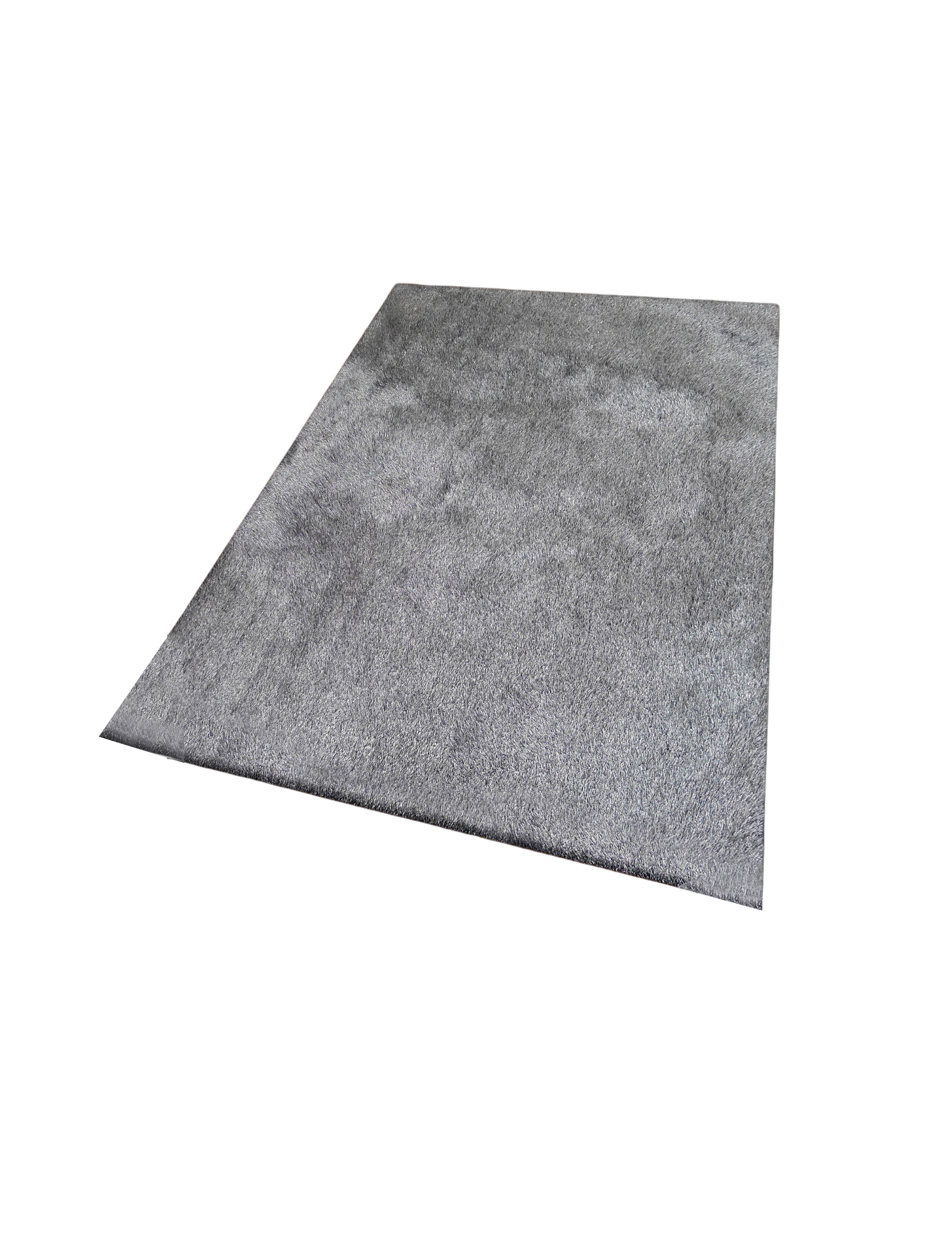 5' x 7' Gray Shag Hand Tufted Area Rug