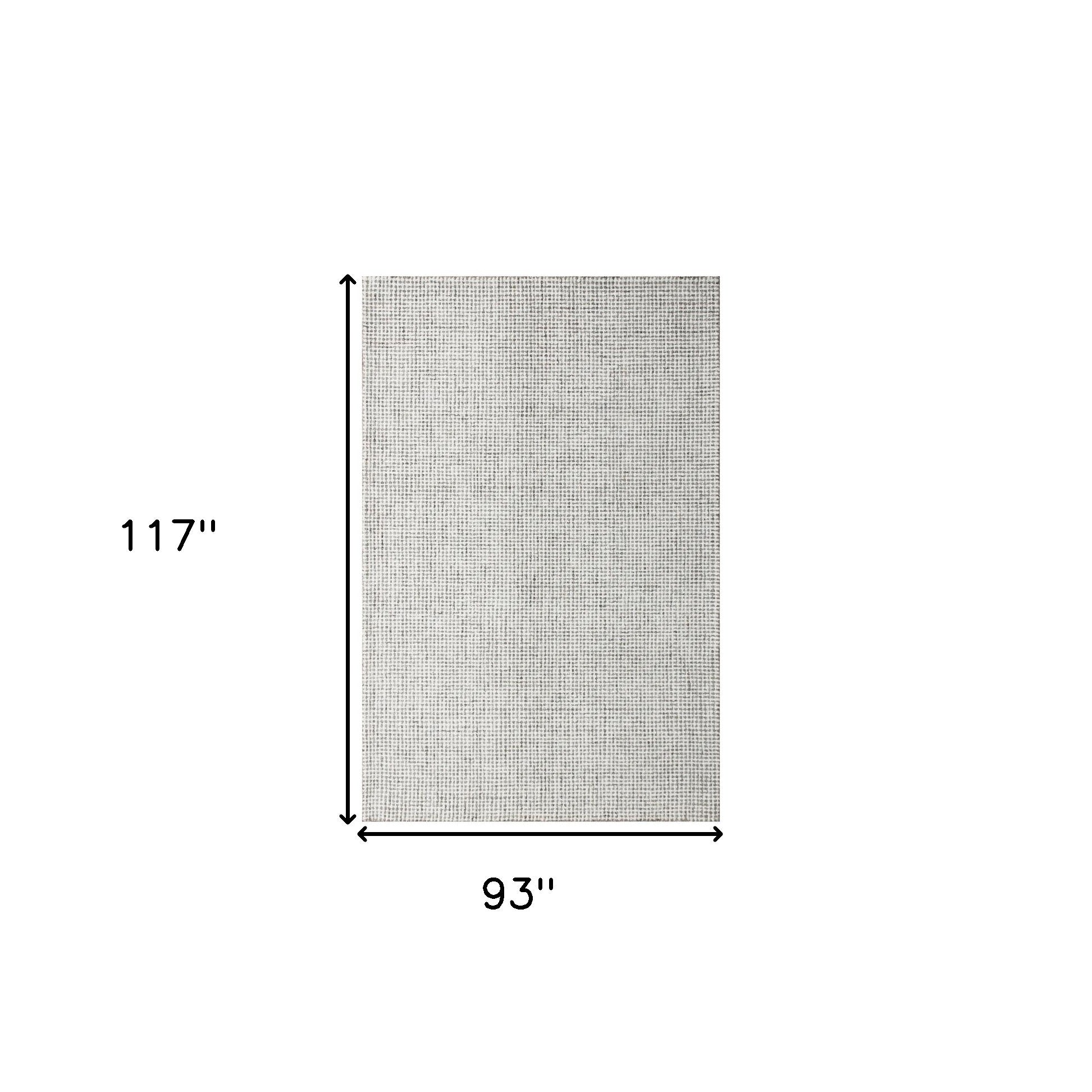 8' x 10' Gray and Ivory Wool Checkered Hand Tufted Area Rug