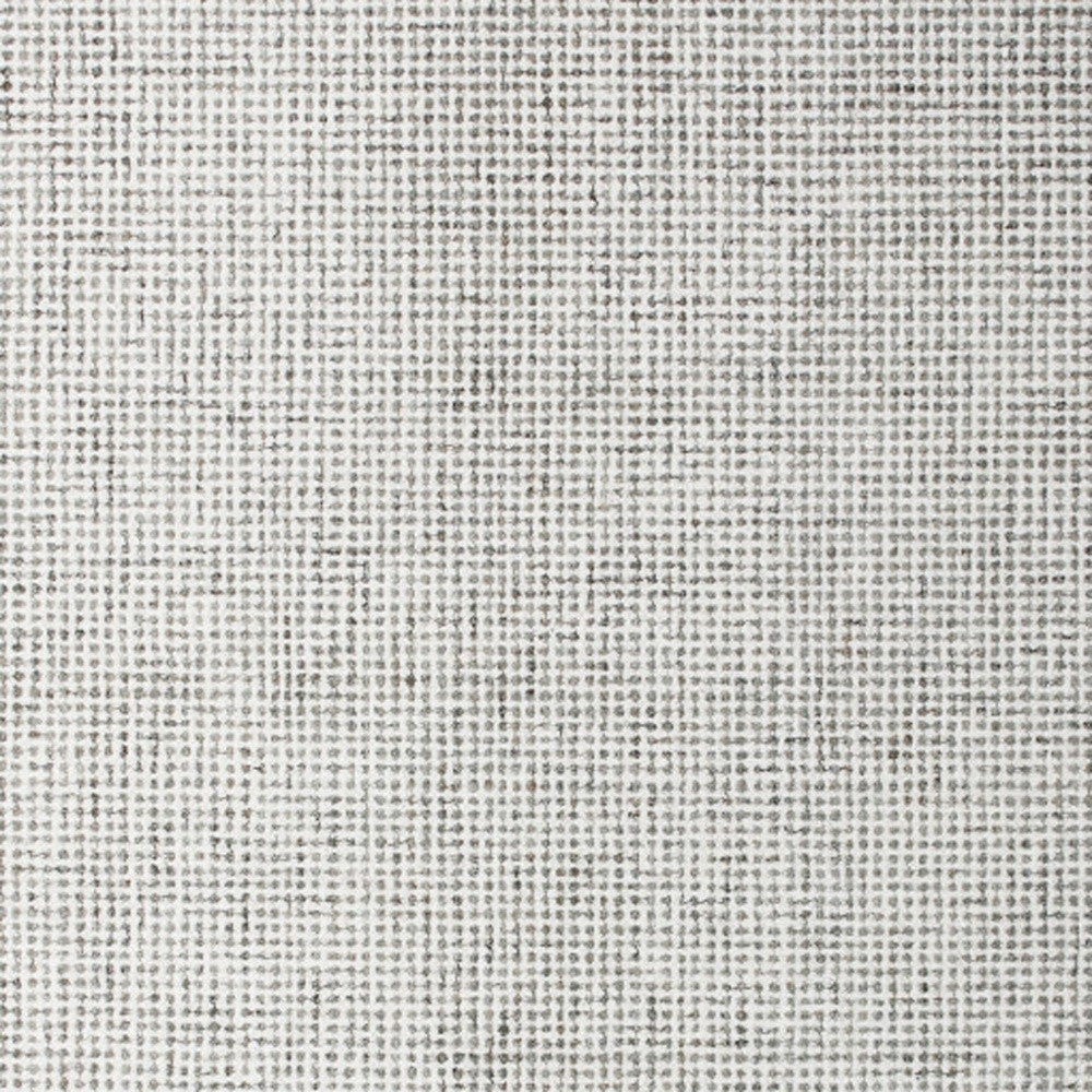 8' x 10' Gray and Ivory Wool Checkered Hand Tufted Area Rug