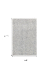 8' x 10' Blue and Ivory Wool Abstract Hand Tufted Area Rug