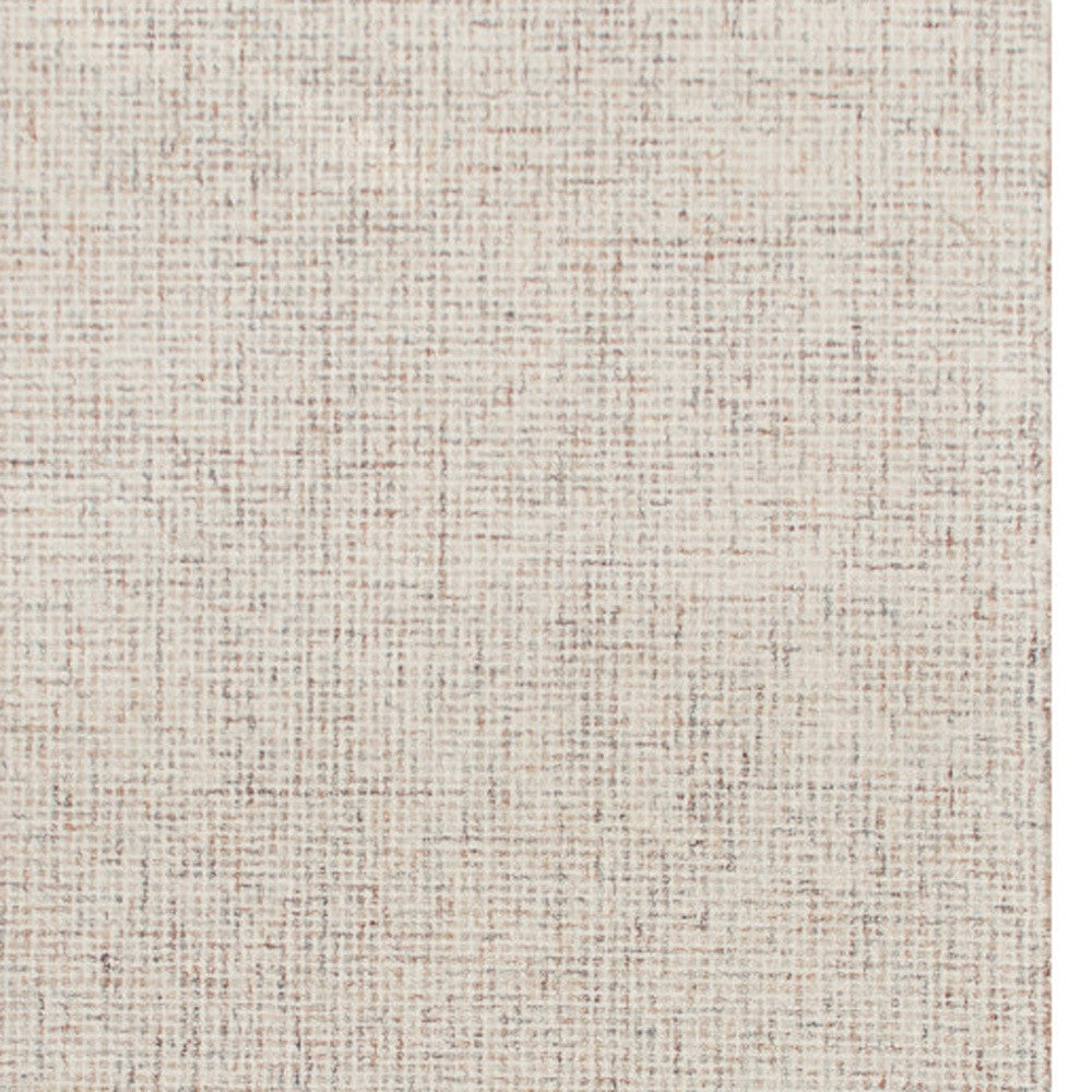 5' x 7' Beige and Brown Wool Abstract Hand Tufted Area Rug