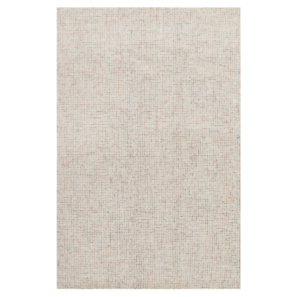 5' x 7' Beige and Brown Wool Abstract Hand Tufted Area Rug