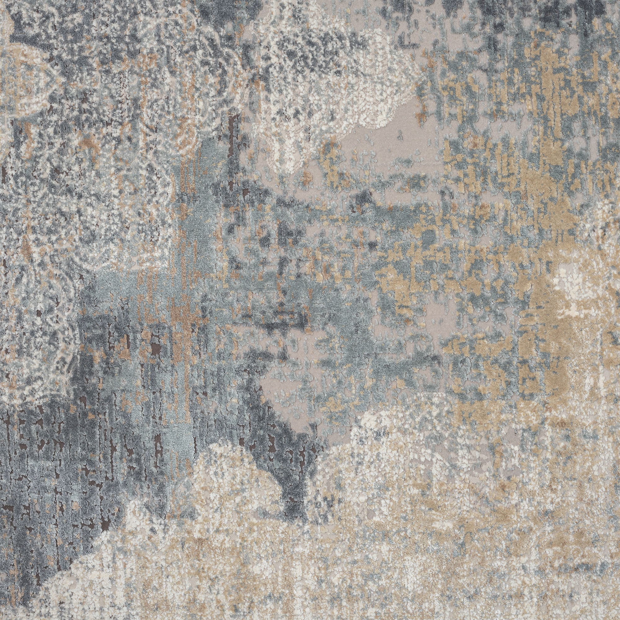 2' x 3' Beige and Gray Medallion Area Rug