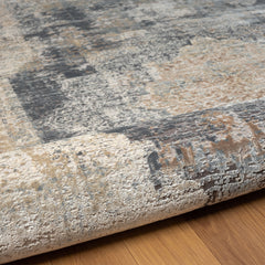 2' x 3' Beige and Gray Medallion Area Rug