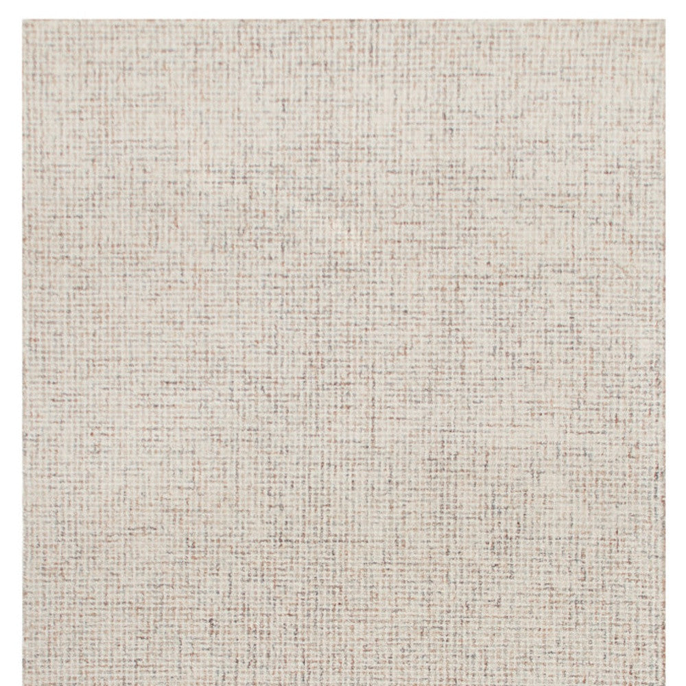 5' x 7' Beige and Brown Wool Abstract Hand Tufted Area Rug
