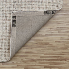 5' x 7' Beige and Brown Wool Abstract Hand Tufted Area Rug