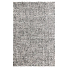 10' x 14' Gray and Ivory Wool Checkered Hand Tufted Area Rug