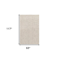 8' x 10' Beige and Brown Wool Abstract Hand Tufted Area Rug