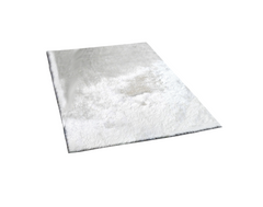 5' x 7' White Shag Hand Tufted Area Rug