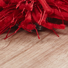 5' x 7' Red Shag Hand Tufted Area Rug
