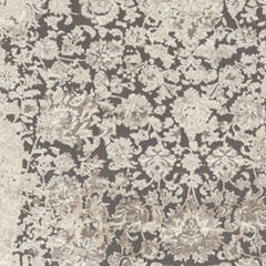 2' x 3' Gray and Ivory Floral Area Rug